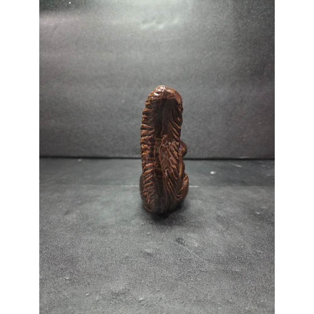 Japan Bone China‎ Acorn Squirrel Figurine, Miniature Vintage Decor, Brown Figure